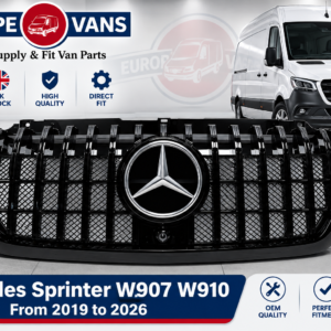 Mercedes Sprinter W907 W910 2019 2026 Front Grille Black Piano GT Grille Style