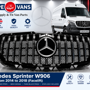 Mercedes Sprinter W906 2014 2018 Facelift Front Grille GT Style Chrome Strips