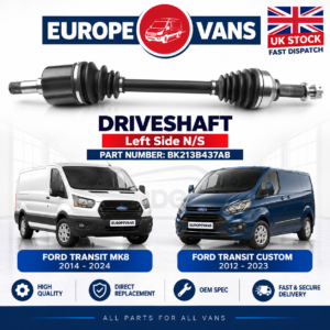 Ford Transit MK8 / Custom 2014 2023 Front Driveshaft Left Side BK213B437AB