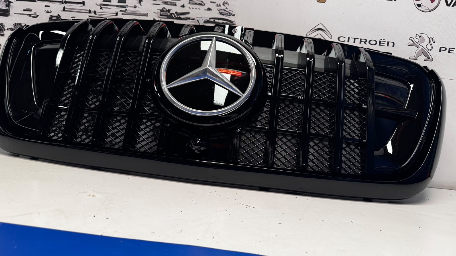 Mercedes Sprinter W907 W910 2019 2026 Front Grille Brabus Style Piano Black - imagine 12